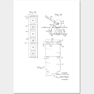 Manufacture for use of labels for bottles Vintage Patent Hand Drawing Posters and Art